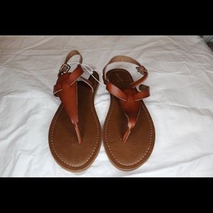 Tan leather sandals